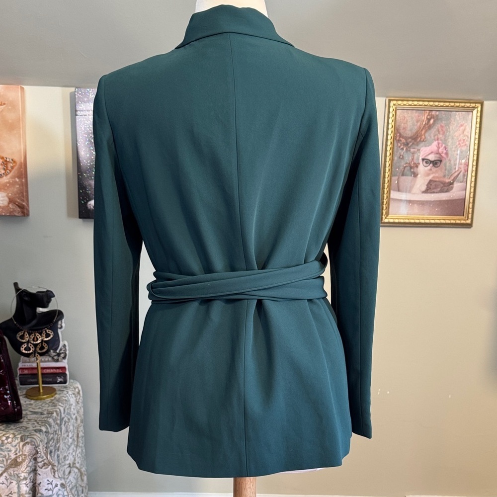 NWT Lafayette 148 New York Deep Ivy Wrap Blazer Quality Designer Retail $1398! - Picture 2 of 16